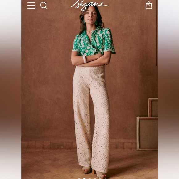 Sézane dahlia shirt - Picture 4 of 8